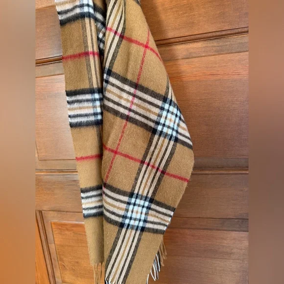 Vintage 100% Cashmere Plaid Scarf - Picture 3 of 6